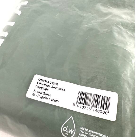 Oner Active Forest Green Effortless Seamless Leggings Size M - Picture 4 of 10